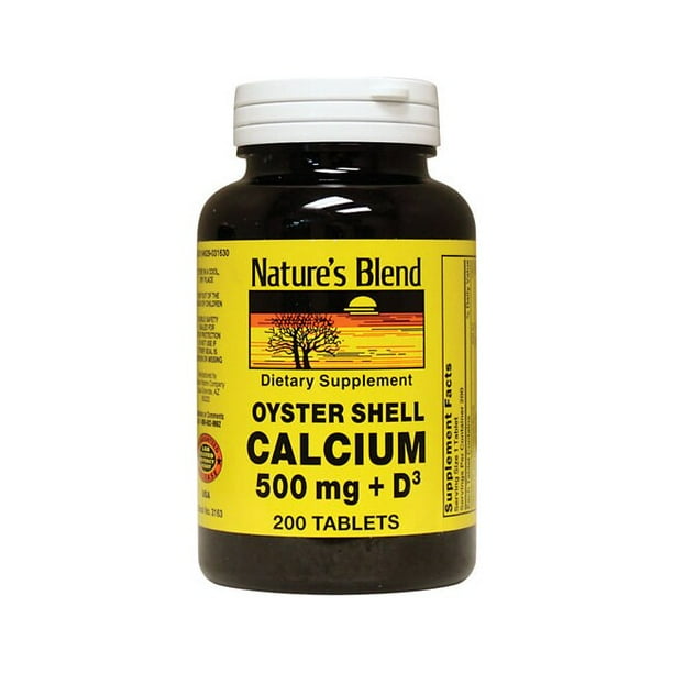 Nature's Blend Oyster Shell Calcium with Vitamin D3 200 Tabs Walmart