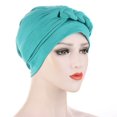 thumbnail image 1 of Head Scarf Solid Color Braid Headdress Brimless Pure Color Turban Cap Party Accessories, 1 of 6
