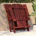 thumbnail image 3 of Flash Furniture Charlestown Folding Adirondack Chair - Red - Poly Resin - Indoor/Outdoor - Weather Resistant - Set of 2, 3 of 14