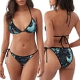 thumbnail image 3 of Fotbe Panther Floral Illustration Traje de Baño para Mujer de Dos Piezas – Bikini Sexy de Tirantes Tipo Halter con Diseño Triangular, 3 of 6