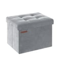 thumbnail image 1 of Reposapiés plegable Storage Ottoman SONGMICS, 31 x 41 x 31 cm, color gris, 1 of 7