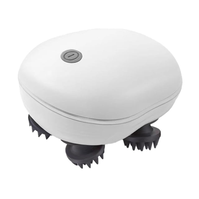 Masajeador portátil para mascotas para perros y gatos - Masajeador eléctrico para perros y gatos - Rascador de cabeza y espalda, color blanco