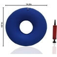 thumbnail image 2 of Donut Cushion Seat,Inflatable Ring Cushion with a Pump,Donut Pillow for Tailbone Pain,Hemorrhoid Seat Pillow,Round Wheelchairs Seat Cushion for Home,Car or Office (Blue), 2 of 6