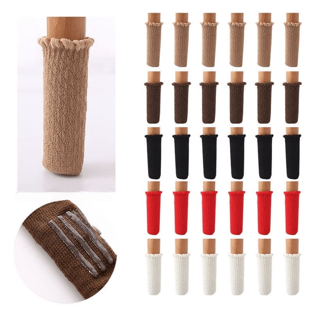 Funda para patas de mesa y silla con tira antideslizante de silicona de punto grueso y resistente al desgaste, funda protectora para patas de mesa y silla silenciosa, almohadilla para pies de taburete