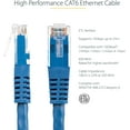thumbnail image 3 of StarTech 75-Feet Cat 6 Molded RJ45 UTP Gigabit Cat6 Patch Cable, Blue (C6PATCH75BL), 3 of 5