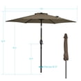 thumbnail image 3 of CHYVARY 7.5 FT Outdoor Patio Shade Table Market Umbrella with Tilt Button for Deck, Garden and Pool, Taupe, 3 of 8