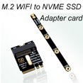 thumbnail image 3 of Compact M.2 Key E/A/E to NVME SSD Adapter PCIE GEN3 X4 For 2230 2242 2260 2260 2280 SSD Riser Card black, 3 of 6