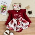 thumbnail image 3 of Baby Girl Floral Romper Ruffle Lace Dress Long Sleeve Fall Spring Pullover Skirt with HairBand,0-24M, 3 of 8
