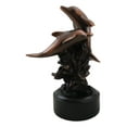 thumbnail image 4 of Nautical Dolphins Swimming By Ocean Coral Reef Tower Bronzed Resin Figurine, 4 of 9