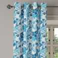 thumbnail image 3 of Ambesonne Leaf Grommet Curtain, Hawaiian Flowers Palm Tree, 50" x 63", Dark Blue Lilac, 3 of 6
