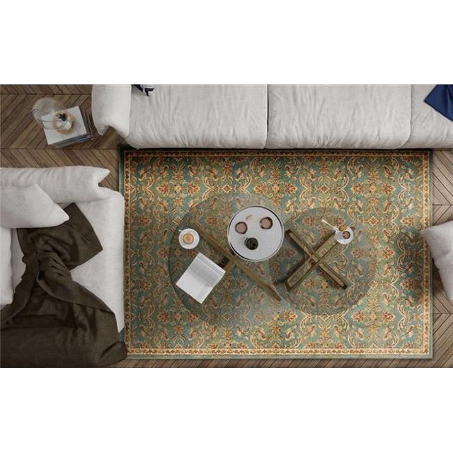 Tapis en Polypropylène Turquoise 94 x 134 Po.