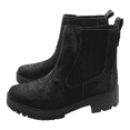 thumbnail image 2 of TIMBERLAND Womens Black Goring Chelsea Courmayeur Valley Round Toe Block Heel Leather Boots 8 M, 2 of 6