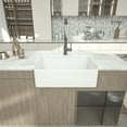thumbnail image 3 of Logmey 33"x20" Apron Front Kitchen Sink Single Bowl White Ceramic Sink with Strainer, 3 of 8