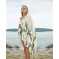 thumbnail image 2 of Botanical Flowers Beach Towels Oversized Super Absorbent, Vintage Rustic White Floral Leaves Lightweight Bath Towel Quick Dry Sets For Bathroom/Pool/Rv Camping/Beach Play/Gym Room/Picnic 31"x62", 2 of 8