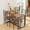 Wood-47" Table and 4 Standard Chairs, variant on Varmsteda 43" Kitchen Dining Table Set for 4, 5-Piece Kitchen Table Set,Dining Room Table Sets,Kitchen Table Set with 4 Chairs for Small Space, Dinette,Apartment