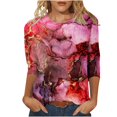 thumbnail image 1 of Pompotops T-shirt d'Été Mode Femme Ajusté à Manches Courtes et Col Rond en Liquidation, 1 of 5
