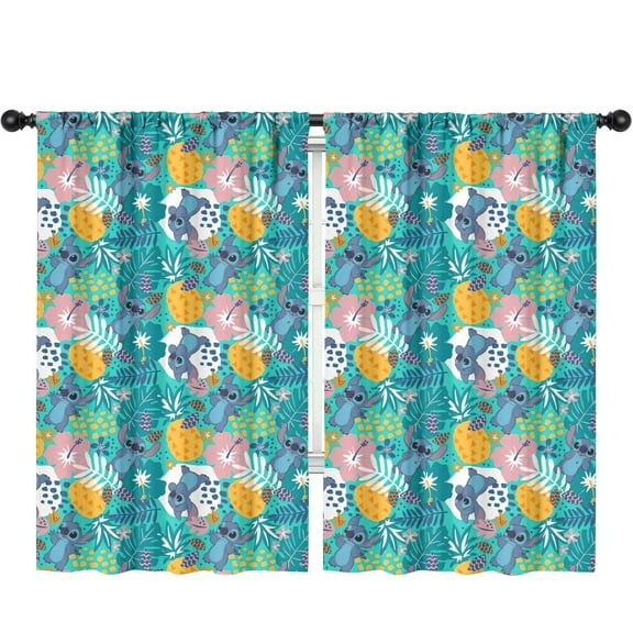 2 Panels Cartoon Movie Print Pattern Nursery Curtains for Cartoon Lovers,Boys Girls Kids Cartoon Window Drapes for Living Bedroom Playroom Room Decor Rod Pocket 52x84 Inch