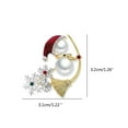 thumbnail image 5 of Elegant Christmas Snowman Brooch Stylish Pearls Breastpin Enamel Metal Lapel Pins for Women Festive Holiday Gift for Her, 5 of 14