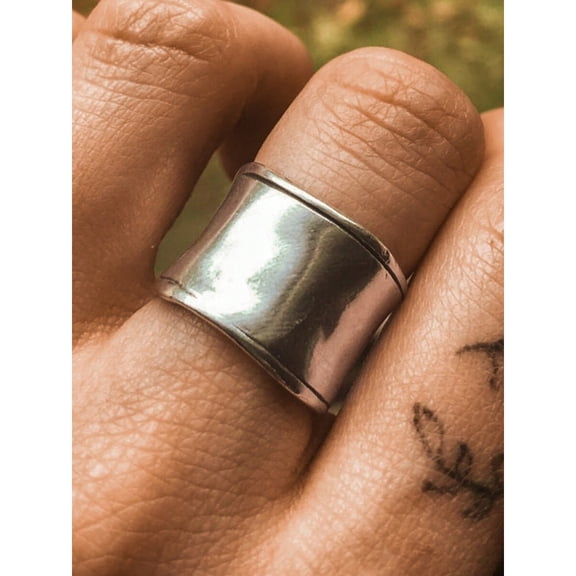 Boho Vintage Silver Chunky Statement Ring For Women Daily Wear