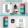 thumbnail image 4 of Wall File Organizer, 10 Pockets Mesh Hanging File Organizer, Wall Mount File Holder With Hooks, Wall Organizer Magazine Rack for Office Supplies, Black, 4 of 6
