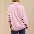 thumbnail image 6 of Uqiangy Pullover Sweatshirt Shewin Hoodies For Women Long Sweatshirt Plain Sweatshirt Women Oversized Long Sleeve Loose Fitting Long Sleeve Tops For Women Plain Sweatshirt Pink 2XL, 6 of 9