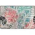 thumbnail image 4 of Dreamtimes Colorful Tropical Palm Leaves Area Rug 72x48in Artistic Leaves Pattern Non-Slip Floor Carpet Comfort Floor Mats Decor for Indoor Living Dining Room and Bedroom Area, 4 of 7