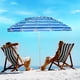 thumbnail image 4 of Costway Sombrilla de Playa Parasol Regulable con Protección Solar UPF50+ Inclinable Portátil de Exterior Jardín Raya Azul 2,2 x 2,45 m, 4 of 9