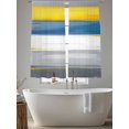 thumbnail image 5 of Retro Stripe Sheer Curtains 72 Inches Long 2 Panels Yellow Blue Grey Gradient Light Filtering Semi Sheer Window Curtains Drapes for Bedroom Living Room 52"x72", 5 of 7