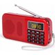 thumbnail image 1 of Radio portátil, Radio FM con batería Recargable de Gran Capacidad (3000 mAh), Soporte MP3/SD/USB/AUX,Red, 1 of 1