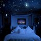 thumbnail image 2 of 3 piezas pegatina de pared de estrellas y luna luminosa que brillan en la vida nocturna JM, 2 of 5