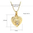 thumbnail image 2 of Angel Wing Heart Urn Necklace Ashes Jewelry Paw Print Urn Necklace for Ashes for Women / Men Keepsake Pendant Memorial Locket Ash Holder for Dog/Cat, 2 of 8