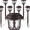 Brown, Warm White, variant on 10 Pack Solar Lights Outdoor Decorative, Solar Pathway Lights Outdoor, Solar Powered Garden Yard Lights for Walkway Sidewalk Driveway. (Brown, Cool White)