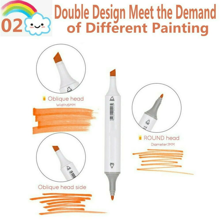 XSG 80+1 Colors Alcohol Brush Markers, Dual Tip Artist Brush Tip Sketch  Pens Art Marker Set For Adult Coloring