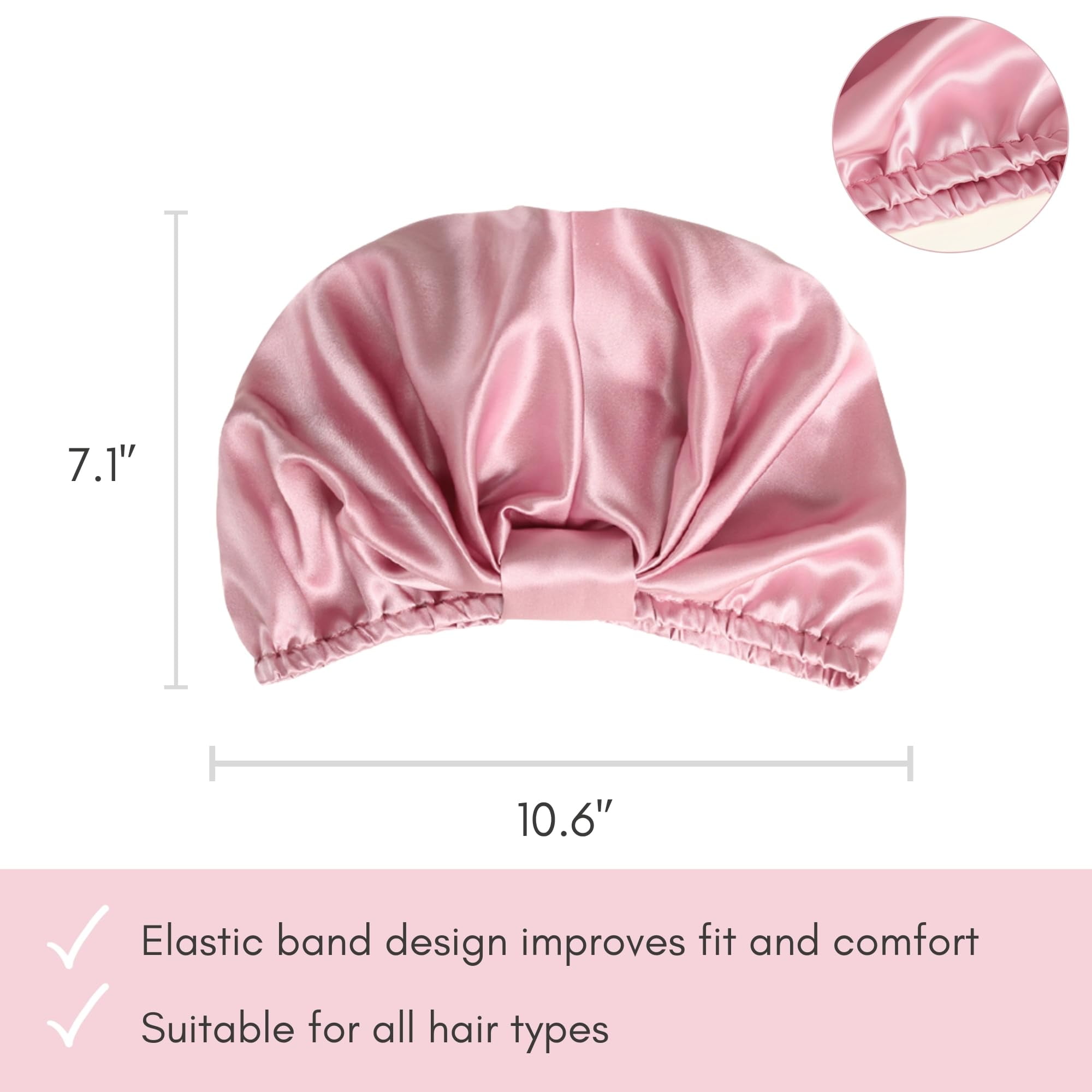 SusanSilk Premium Mulberry Silk Bonnet, Sleep Cap, Shower Cap with Adjustable, Breathable Design