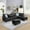 Black, variant on NeoKo Sectional Couch for Living Room Furniture Sets,White faux leather synthetic leather L Shape sectional Sofa 3 Piece for Apartment, Office, Bedrooms