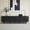 Black, variant on Easoger 80" Curved Oval Sliding Door TV Stand with Built-in Charging Station, Fits Up to 85 Inch TV, Black Wood Grain Media Console for Living Room Bedroom