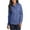 Navy, variant on Just Blanks Ladies SuperPro Oxford Shirt Open Collar Back Yoke With Knife Pleats, Oxford Blue, 4XL