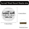 thumbnail image 2 of Printed Wood Round Sheets for Home Display Decoration Word Launday Room Word 300x5mm, 2 of 8