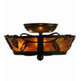 thumbnail image 7 of Meyda Tiffany 142266 Whispering Pines 3 Light 11" Wide Semi-Flush Ceiling Fixture - Bronze, 7 of 7