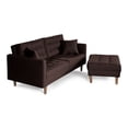 thumbnail image 4 of Sala Modular Sofá Cama Reversible de Lino Chocolate Modelo Jerome Makora, 4 of 9