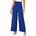 thumbnail image 2 of TrendOFT Wide Leg Dress Pants for Women Pull on Work Dress Pants Business Casual Slacks Trousers Blue XL, 2 of 6