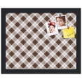 thumbnail image 2 of PinPix 15x12 Custom Cork Bulletin Board Argyle Brown Poster Board Has a Fabric Style Canvas Finish, Framed in Argyle Brown, by ArtToFrames (PinPix-631), 2 of 6