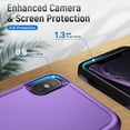 thumbnail image 4 of Funda Warsia para iPhone X/Xs con protector de pantalla HD, color morado, 4 of 7