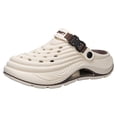 thumbnail image 3 of Rokment Women's Men's Orthopedic Air Cushion Walking Sandals with Back Strap Waterproof Comfortable Barefoot Water Swimming Pool Slippers Garden Clogs for Indoor Outdoor Beige Size 6, 3 of 4