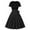 Black, variant on Cavosen Womens 50s Dresses Polka Dot Vintage Retro Midi Tea Dress Short Sleeve Knee Length Party Dress Crewneck A Line Cocktail Dress Bowknot Belt Evening Prom Gown Fit and Flare Dress