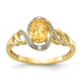 thumbnail image 1 of 10K Yellow Gold Citrine Diamond Ring, 1 of 2