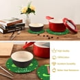 thumbnail image 6 of GZHJMY Christmas Elf Legs Green Trivets Pot Holders Set of 2, Hot Pads, Table Mats,Placemats Set for Cooking and Baking, Cotton Braided Hot Pads, 7.09"+9.45", 6 of 7