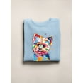thumbnail image 3 of Pastell Colorful Yorkshire Terrier Sweatshirt Women -Weekday Best Designs, Female Small, 3 of 4