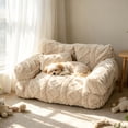 thumbnail image 4 of Pet Bed Washable Cushion, Cozy Elevated Sofa for Cats Small Dogs, Soft Cotton Cover Removable, Non Slip Base Indoor Living Room Bedroom Balcony Use, 4 of 6