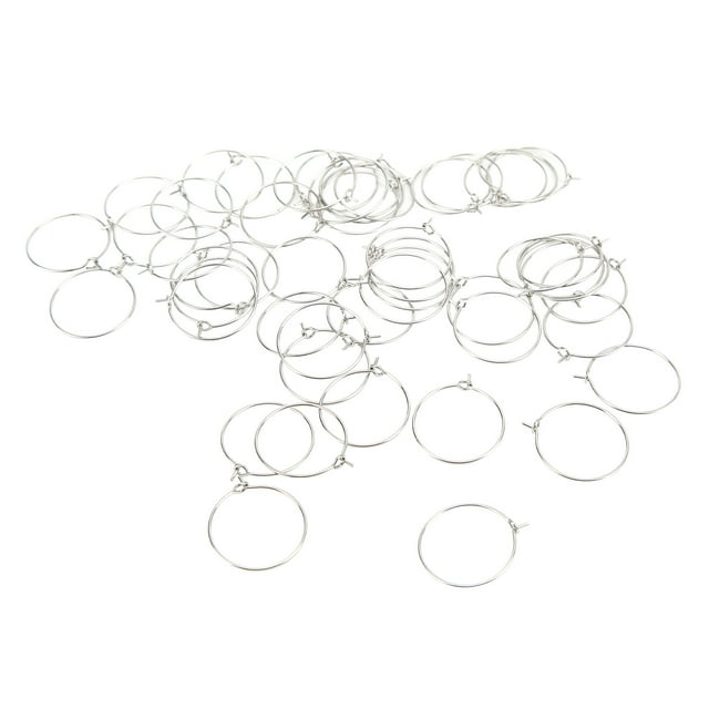 Pendientes De Aro, Pendientes De Aro A Granel, Bricolaje, 50 Unidades, 20 Mm, Antialérgicos Para Bodas, Fiestas De Cumpleaños Cergrey Hoop Earrings